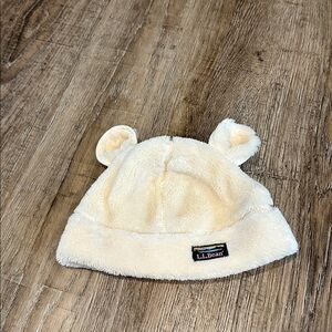 L.L. Bean Tan Fleece Baby Hat with Ears
